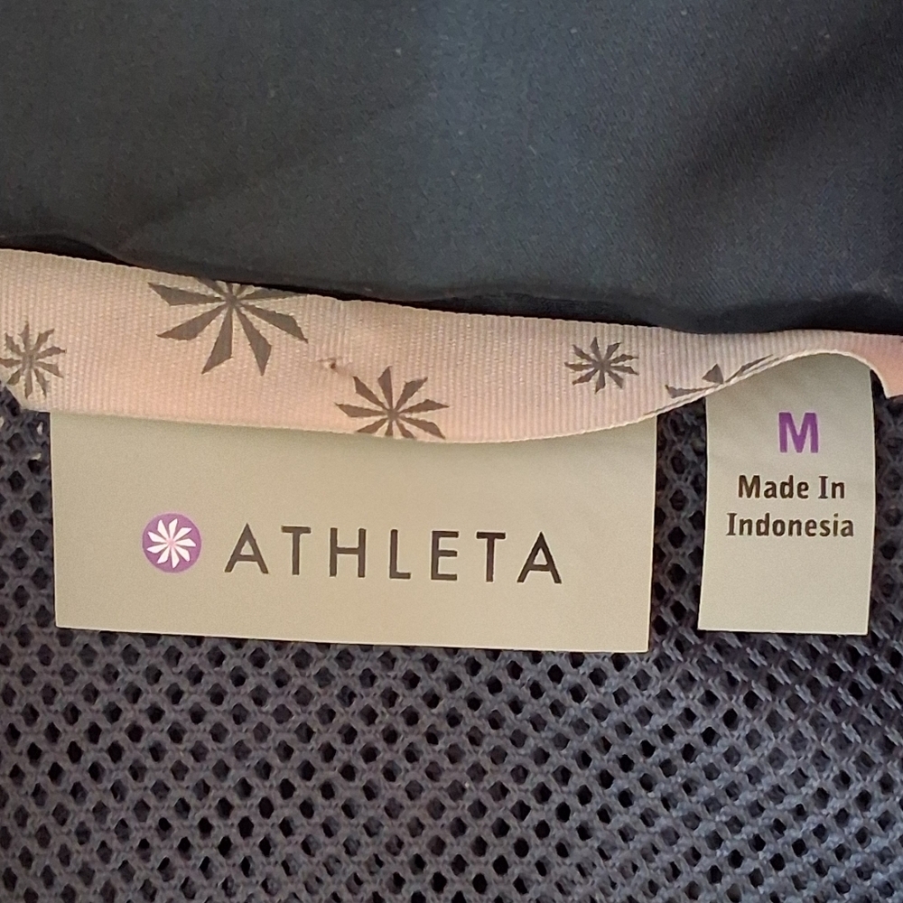 Athleta Windbreaker Bomber Jacket Women's Sz Medium Navy Blue - Picture 6 of 11
